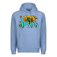 Colony Blue jesus sunflower Premium Hoodie - JahusDesignShop