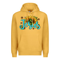 Mustard jesus sunflower Premium Hoodie - JahusDesignShop
