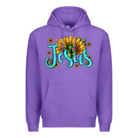 Purple jesus sunflower Premium Hoodie - JahusDesignShop