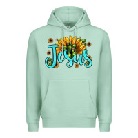 Seafoam jesus sunflower Premium Hoodie - JahusDesignShop