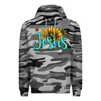 Slate Camo jesus sunflower Premium Hoodie - JahusDesignShop