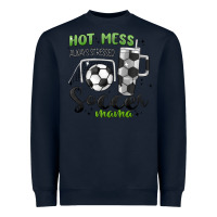 Navy hot mess always stressed soccer mama stanley cup Heavyweight Sweatshirt - MaliasSmallBusiness