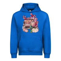Cobalt Breast Cancer truck with pumpkins Urban Hoodie - FaDigitalArtStudio
