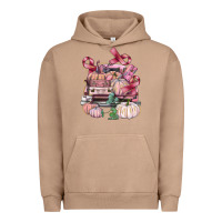 Pigment Burro Breast Cancer truck with pumpkins Urban Hoodie - FaDigitalArtStudio
