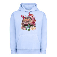Pigment Grape Ice Breast Cancer truck with pumpkins Urban Hoodie - FaDigitalArtStudio