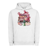 Pigment Lunar Rock Breast Cancer truck with pumpkins Urban Hoodie - FaDigitalArtStudio