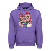 Tulip Breast Cancer truck with pumpkins Urban Hoodie - FaDigitalArtStudio