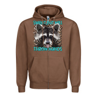 Chestnut sweet but will throw hands Zipper Hoodie - Artiststas