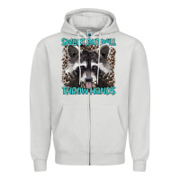 Dove Grey sweet but will throw hands Zipper Hoodie - Artiststas