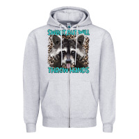 Heather Grey sweet but will throw hands Zipper Hoodie - Artiststas