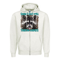 Oatmeal Heather sweet but will throw hands Zipper Hoodie - Artiststas