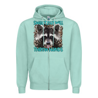 Seafoam sweet but will throw hands Zipper Hoodie - Artiststas