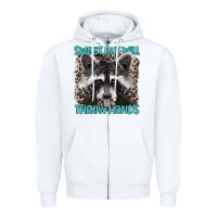 White sweet but will throw hands Zipper Hoodie - Artiststas