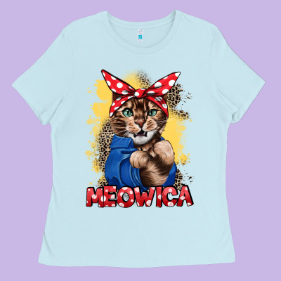 Meowica 4th Of July Ladies Tee Designed By Cowgirlartshop
