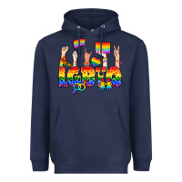 Navy LGBTQ+ Heavyweight Hoodie - NancyCooperArtShop