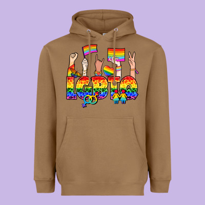 Lgbtq+ Heavyweight Hoodie Designed By Nancycooperartshop