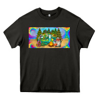 Asphalt hippie soul license plate Heavy Core Tee - BarkalooDesign