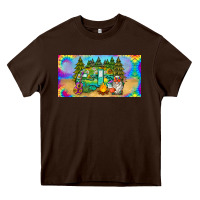 Chocolate Brown hippie soul license plate Heavy Core Tee - BarkalooDesign