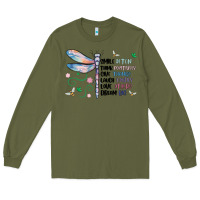 Army Green dragonfly smile tink give laugh love dream Long Sleeve Tee - MaliasSmallBusiness