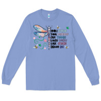 Colony Blue dragonfly smile tink give laugh love dream Long Sleeve Tee - MaliasSmallBusiness