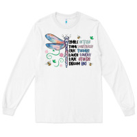 Dragonfly Smile Tink Give Laugh Love Dream Long Sleeve Tee | Teevron