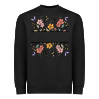 Black wildflower your text here Heavyweight Sweatshirt - MaliasSmallBusiness