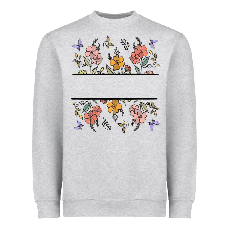 Wildflower Your Text Here Heavyweight Sweatshirt by MaliasSmallBusiness | Teevron