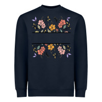 Navy wildflower your text here Heavyweight Sweatshirt - MaliasSmallBusiness