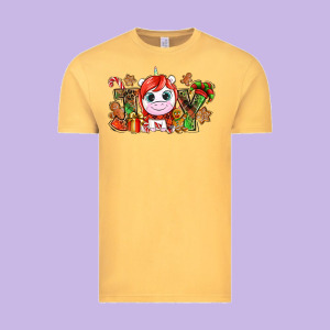 Joy Unicorn Christmas Vintage Tee Designed By Nancycooperartshop