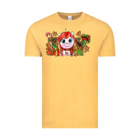 Vintage Mustard Joy unicorn Christmas Vintage Tee - NancyCooperArtShop