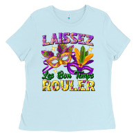 Baby Blue laissez les bon temps rouler Ladies Tee - FaDigitalArtStudio