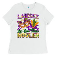 White laissez les bon temps rouler Ladies Tee - FaDigitalArtStudio