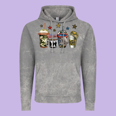 Army Coffee Vintage Hoodie Designed By Jasminsmagicworld