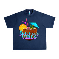 Navy summer vibes coconut drink Urban Heavy Tee - Jasminsmagicworld