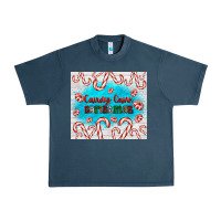 Midnight Navy candy cane Christmas Urban Heavy Tee - AdoDesignShop