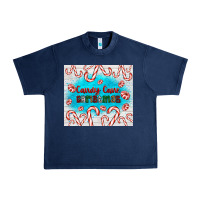 Navy candy cane Christmas Urban Heavy Tee - AdoDesignShop