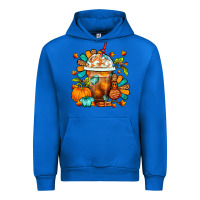 Cobalt Thanksgiving Frappe Coffee Urban Hoodie - FaDigitalArtStudio