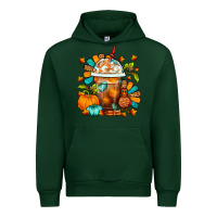 Forest Green Thanksgiving Frappe Coffee Urban Hoodie - FaDigitalArtStudio