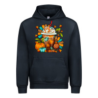 Navy Thanksgiving Frappe Coffee Urban Hoodie - FaDigitalArtStudio