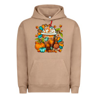 Pigment Burro Thanksgiving Frappe Coffee Urban Hoodie - FaDigitalArtStudio