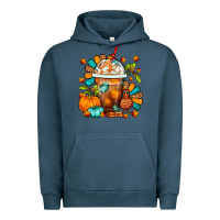 Pigment Midnight Navy Thanksgiving Frappe Coffee Urban Hoodie - FaDigitalArtStudio