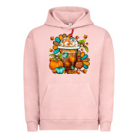 Pigment Salmon Thanksgiving Frappe Coffee Urban Hoodie - FaDigitalArtStudio
