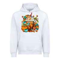 White Thanksgiving Frappe Coffee Urban Hoodie - FaDigitalArtStudio