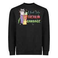 Black i feel like garbage raccoon Heavyweight Sweatshirt - MaliasSmallBusiness