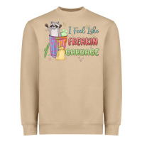 Mushroom i feel like garbage raccoon Heavyweight Sweatshirt - MaliasSmallBusiness