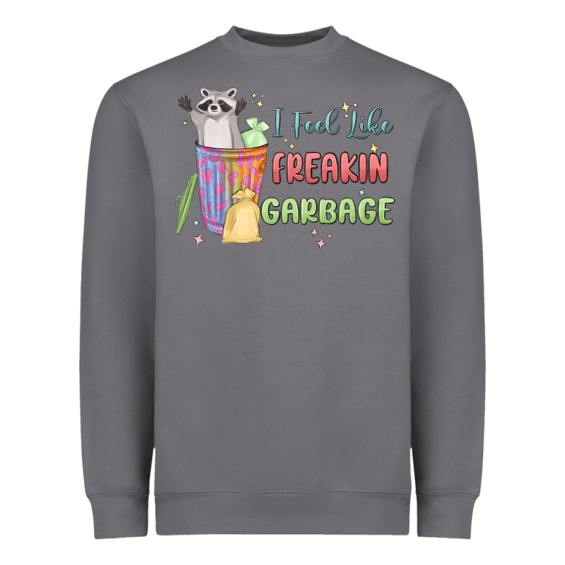 I Feel Like Garbage Raccoon Heavyweight Sweatshirt by MaliasSmallBusiness | Teevron