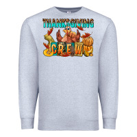 Heather Grey Thanksgiving crew Premium Sweatshirt - NancyCooperArtShop