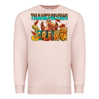 Pale Pink Thanksgiving crew Premium Sweatshirt - NancyCooperArtShop