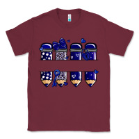 Burgundy valentine's day school pencils navy blue Classic Tee - MaliasSmallBusiness