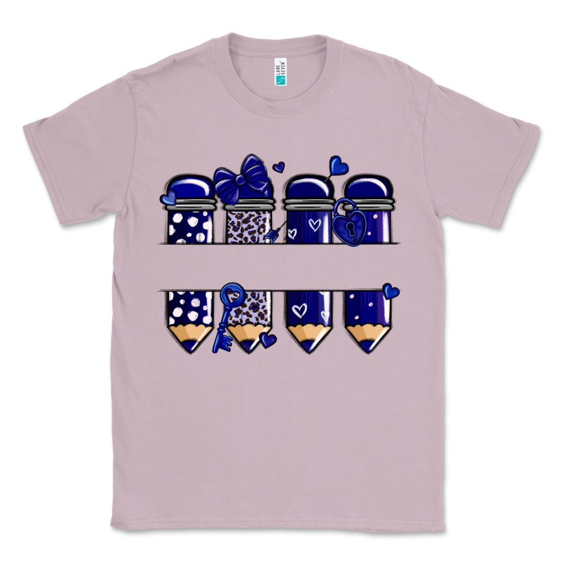 Valentine's Day School Pencils Navy Blue Classic Tee by MaliasSmallBusiness | Teevron